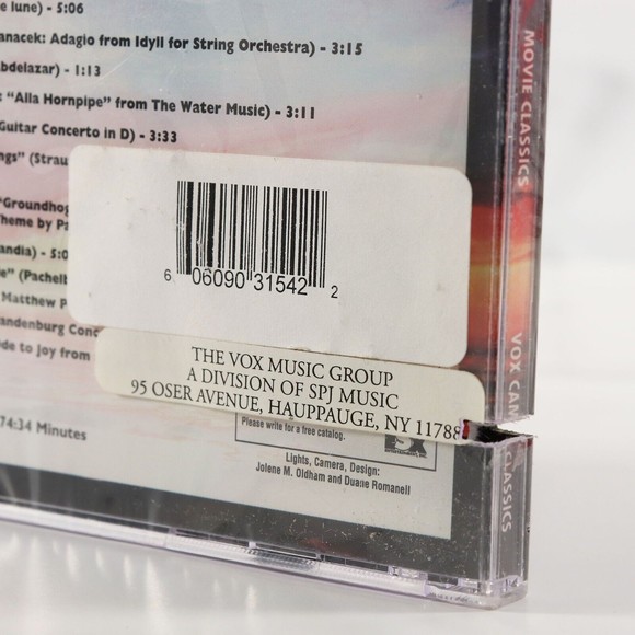 Movie Classics: Movie Theme Tunes (CD, 1996, Vox ) SEALED, SAW CUT CASE & INLAY - Picture 3 of 5